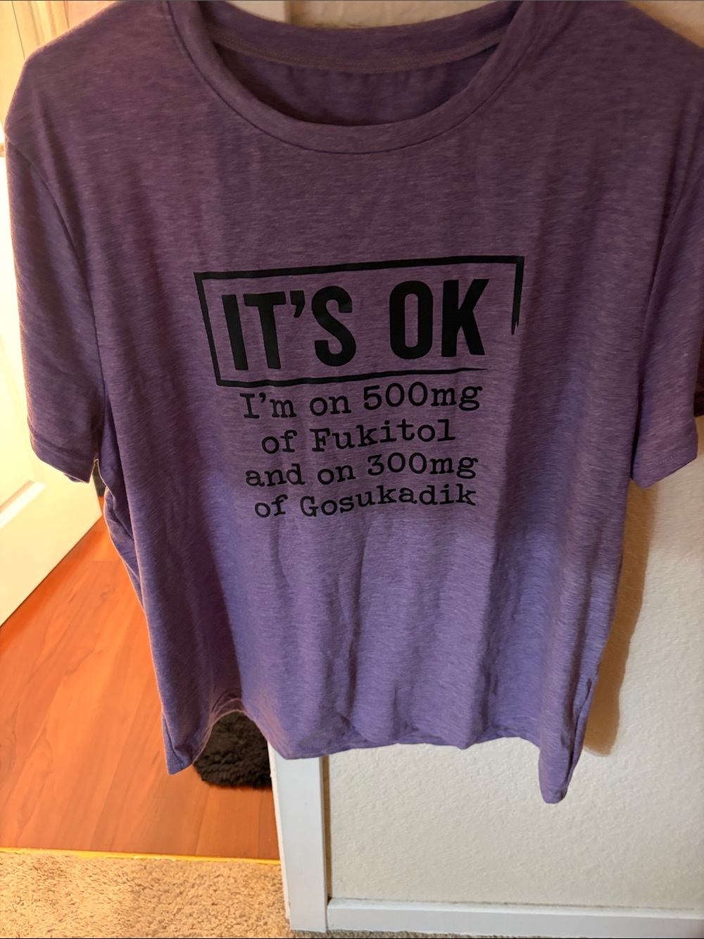 Purple Graphic Tee - "It's OK" 2X